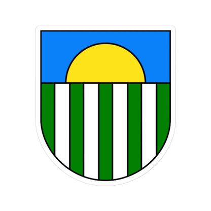 Coat of Arms of Saulkrasti (Latvia) (Coat of Arms) STICKER Vinyl Kiss-Cut Decal 4 Inch White - The Sticker Space