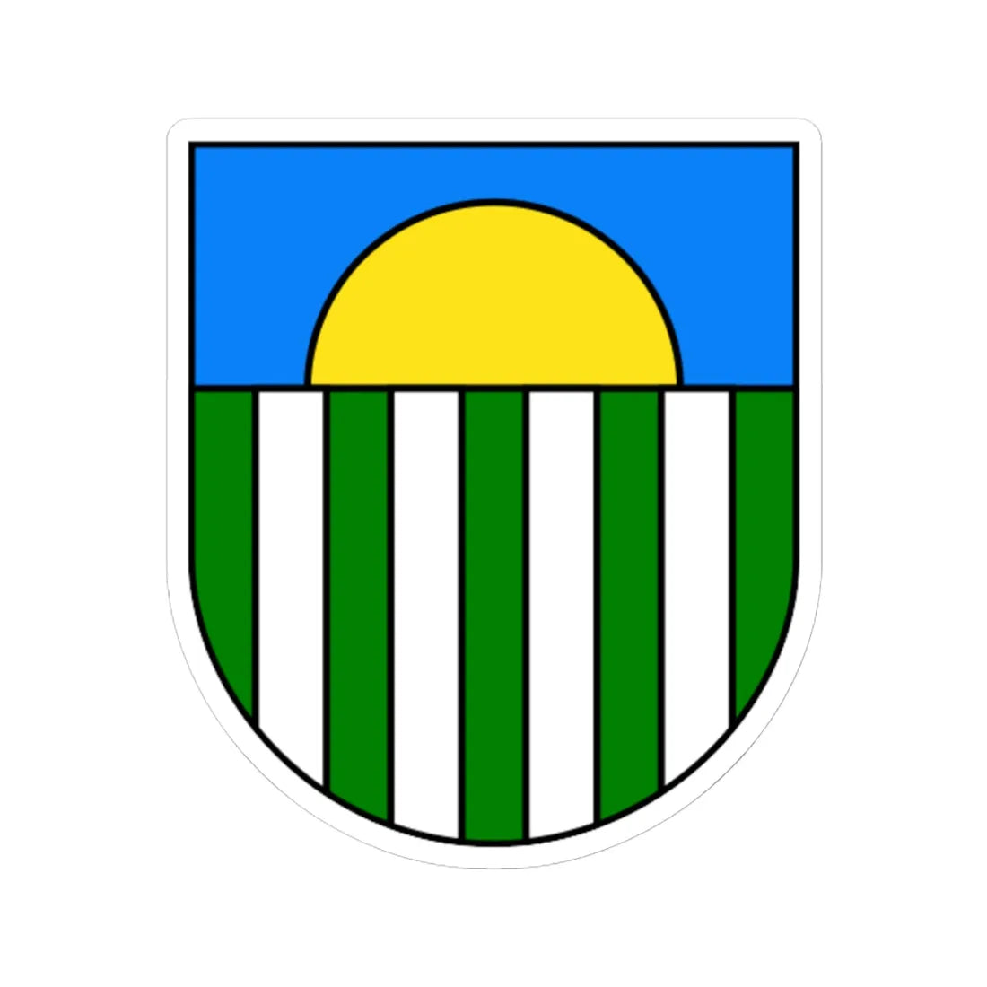 Coat of Arms of Saulkrasti (Latvia) (Coat of Arms) STICKER Vinyl Kiss-Cut Decal 6 Inch White - The Sticker Space