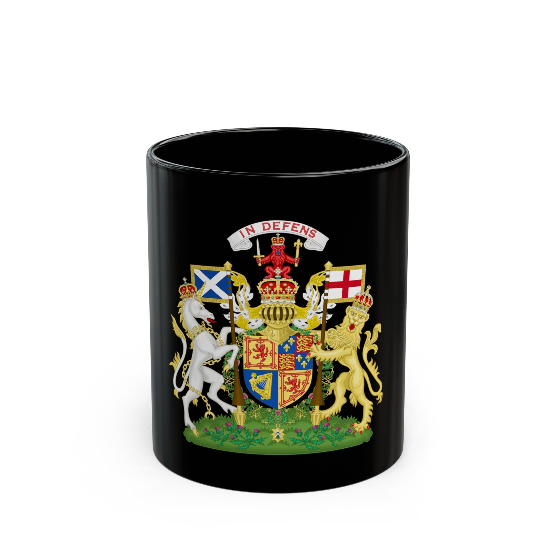 Coat of Arms of Scotland (1603-1649) - Black Coffee Mug-11oz-The Sticker Space