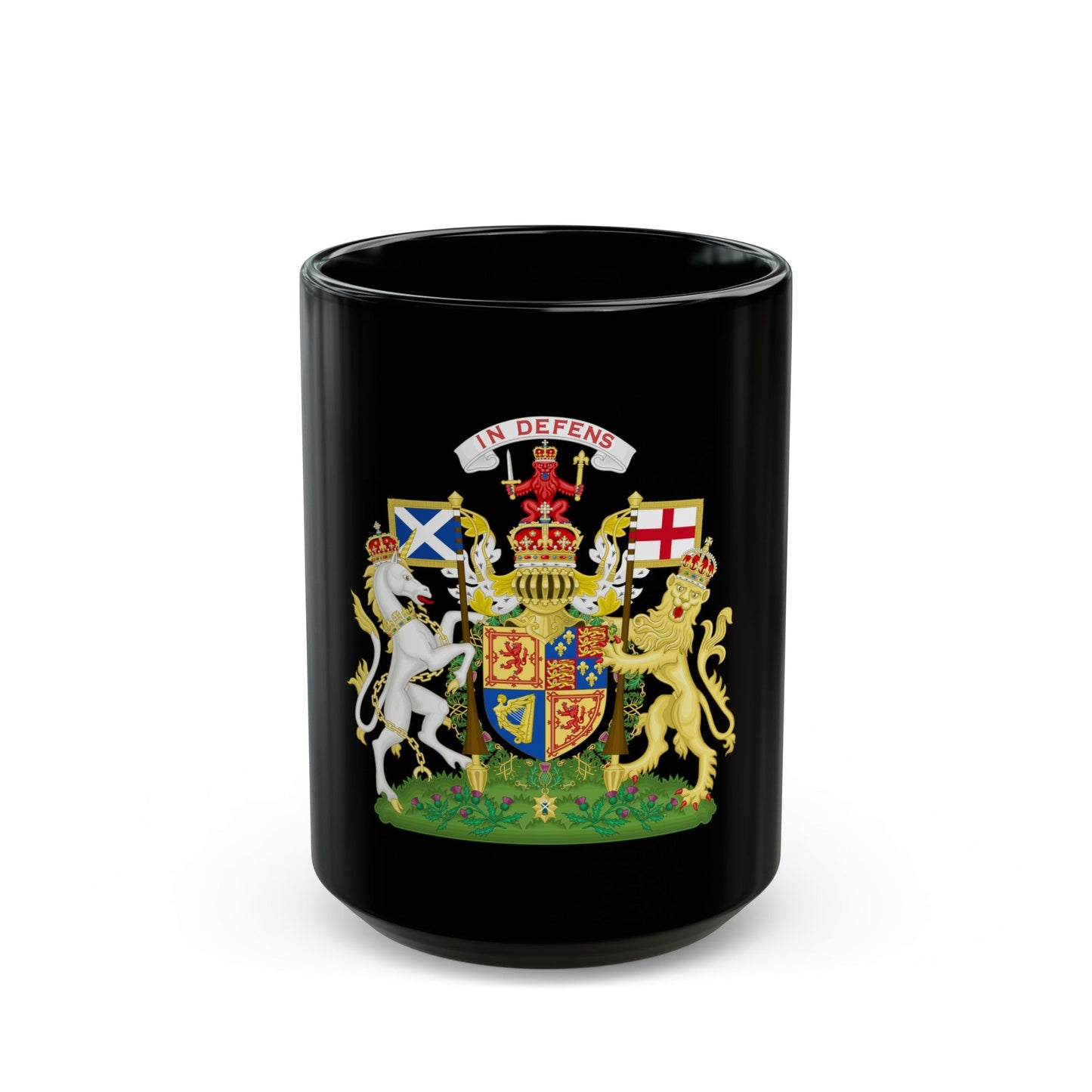 Coat of Arms of Scotland (1603-1649) - Black Coffee Mug-15oz-The Sticker Space