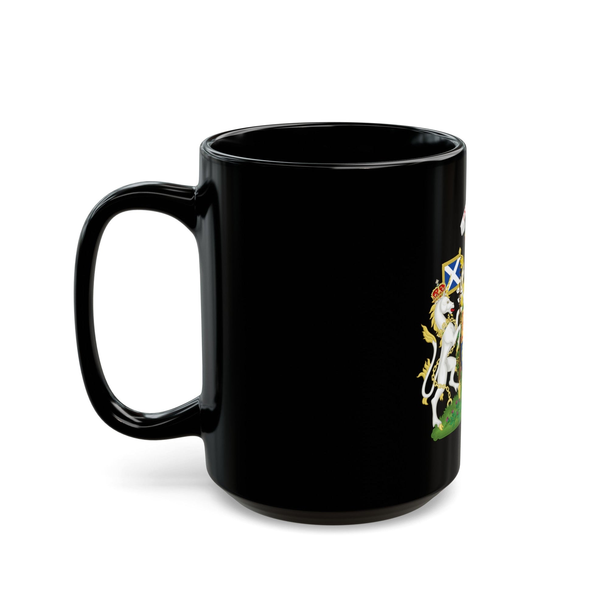 Coat of Arms of Scotland (1603-1649) - Black Coffee Mug-The Sticker Space