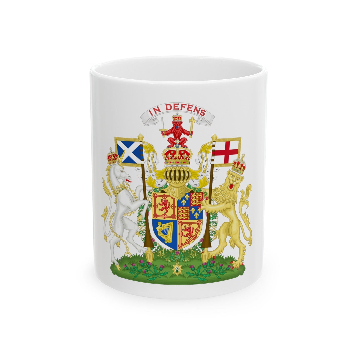 Coat of Arms of Scotland (1603-1649) - White Coffee Mug-11oz-The Sticker Space