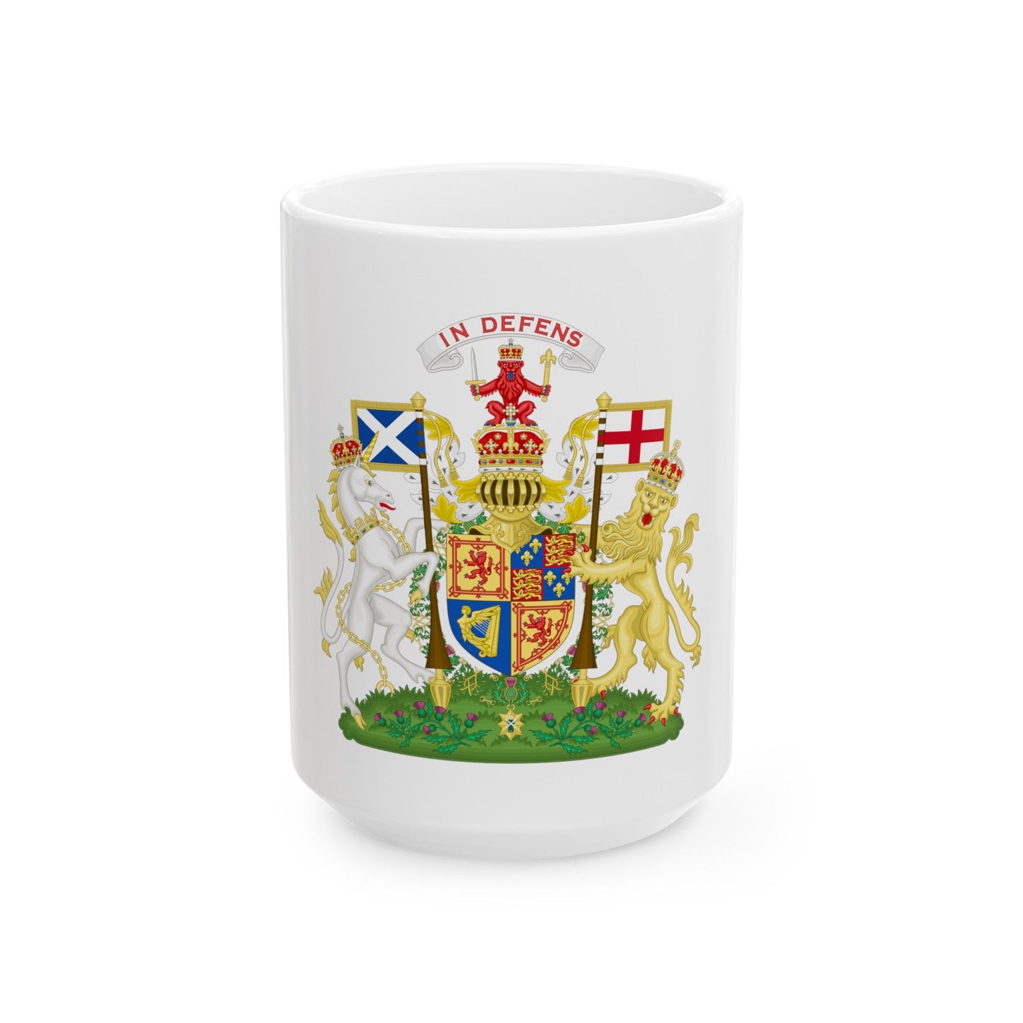 Coat of Arms of Scotland (1603-1649) - White Coffee Mug-15oz-The Sticker Space