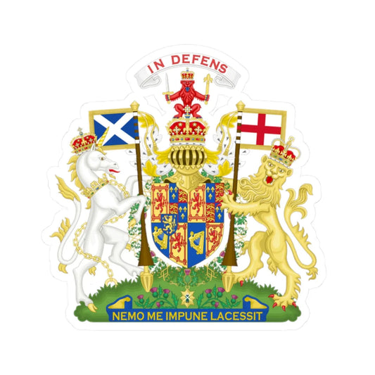 Coat of Arms of Scotland 1689-1694 (Scotland) (Coat of Arms) STICKER Vinyl Kiss-Cut Decal 2 Inch White - The Sticker Space