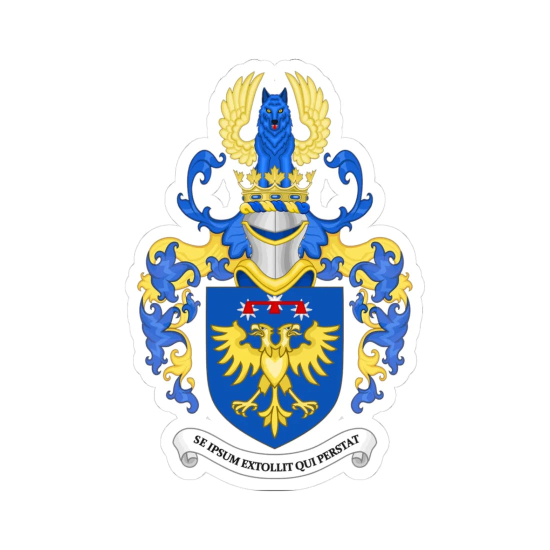 Coat of Arms of Sean Michael Harvey Brazeau as Heir Apparent Canada (Canada) (Coat of Arms) STICKER Vinyl Kiss-Cut Decal 3 Inch White - The Sticker Space