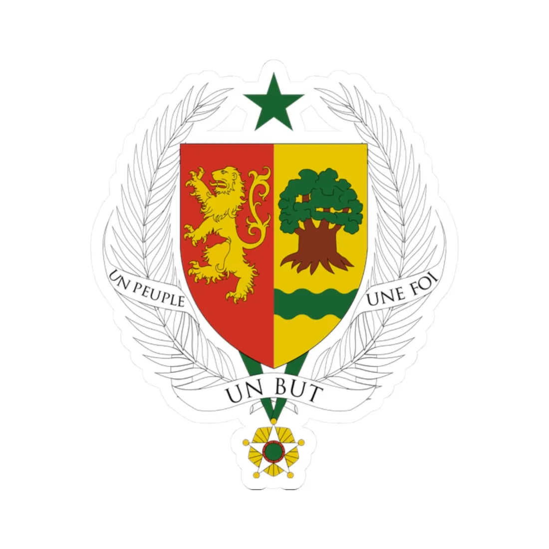 Coat of arms of Senegal (Spain) (Coat of Arms) STICKER Vinyl Kiss-Cut Decal 2 Inch White - The Sticker Space