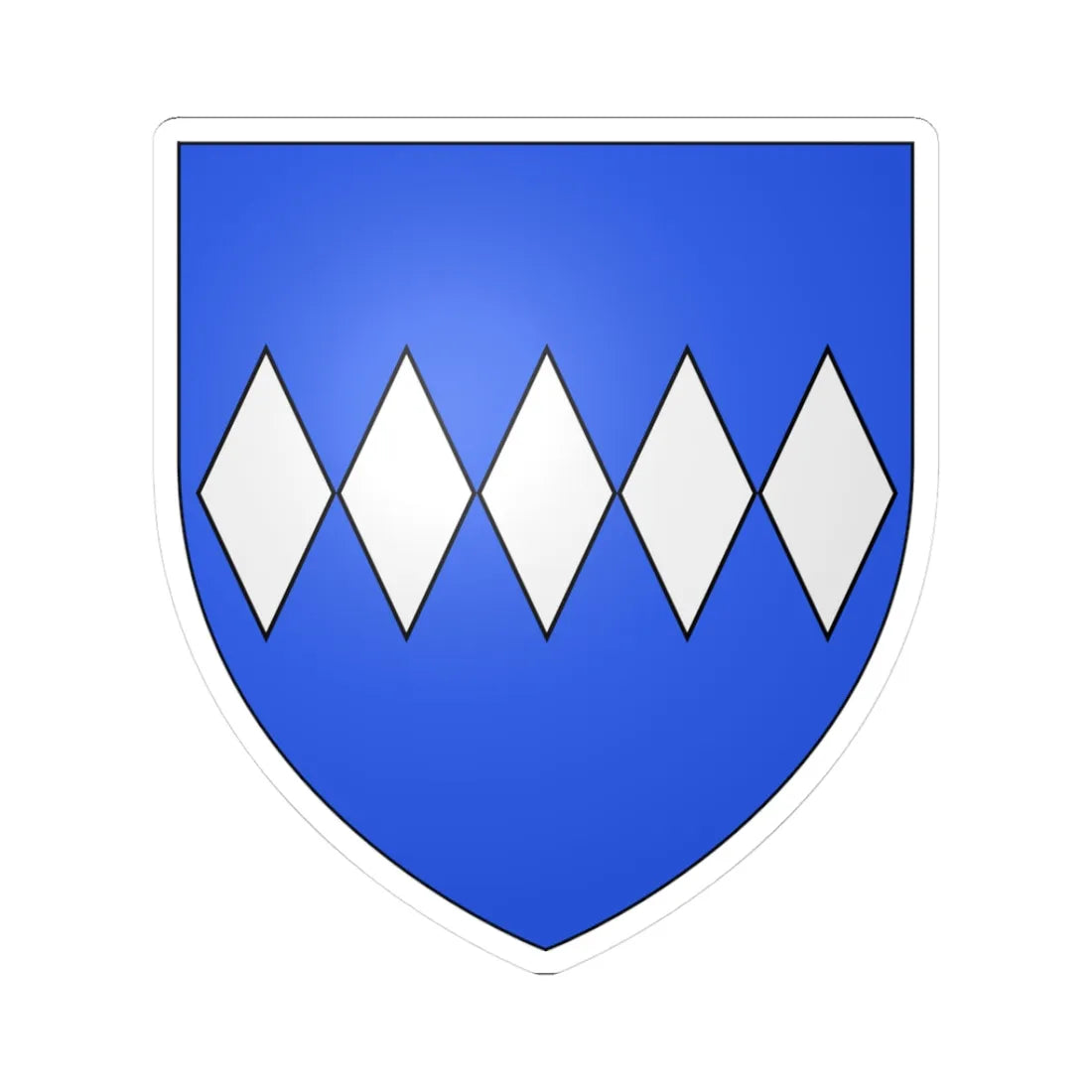 Coat of arms of Senneterre (Canada) (Coat of Arms) STICKER Vinyl Kiss-Cut Decal 3 Inch White - The Sticker Space