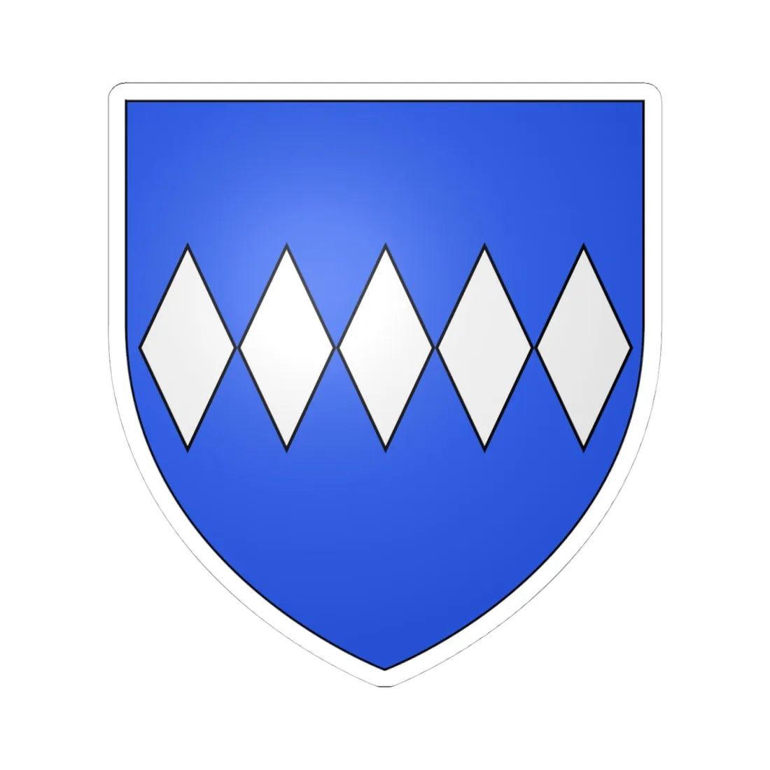 Coat of arms of Senneterre (Canada) (Coat of Arms) STICKER Vinyl Kiss-Cut Decal 4 Inch White - The Sticker Space