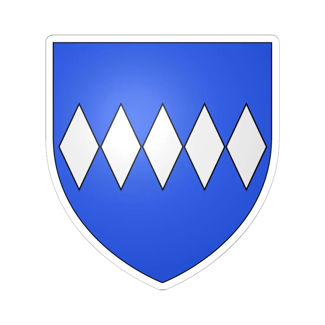 Coat of arms of Senneterre (Canada) (Coat of Arms) STICKER Vinyl Kiss-Cut Decal 6 Inch White - The Sticker Space