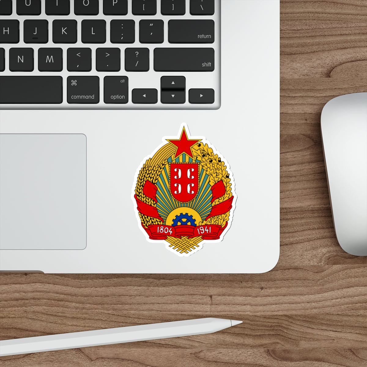 Coat of arms of Serbia (1947–2004) STICKER Vinyl Die-Cut Decal-The Sticker Space