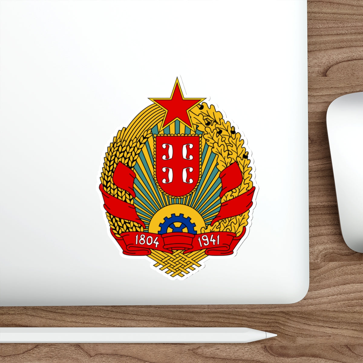 Coat of arms of Serbia (1947–2004) STICKER Vinyl Die-Cut Decal-The Sticker Space