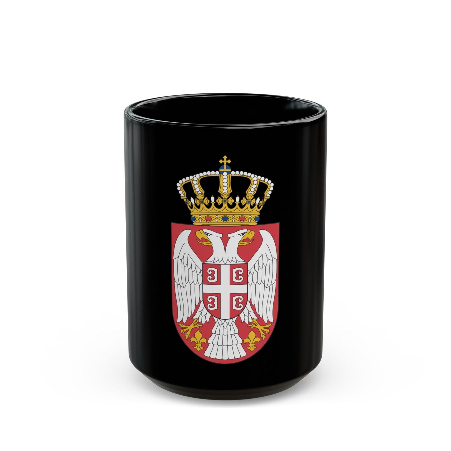 Coat of arms of Serbia 2 - Black Coffee Mug-15oz-The Sticker Space