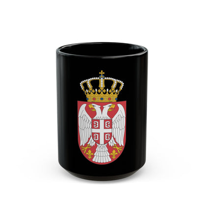 Coat of arms of Serbia 2 - Black Coffee Mug-15oz-The Sticker Space