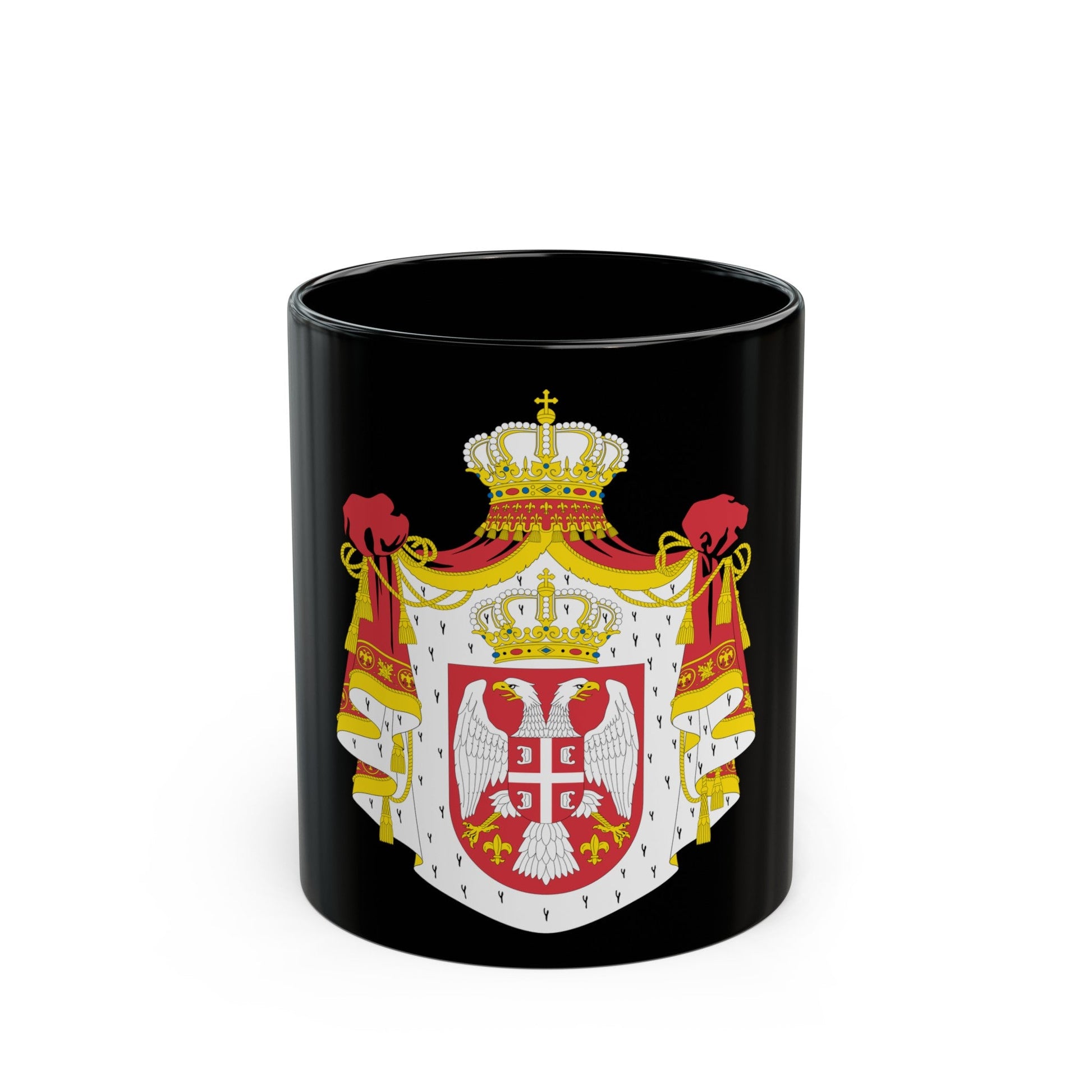 Coat of arms of Serbia (2004-2010) - Black Coffee Mug-11oz-The Sticker Space