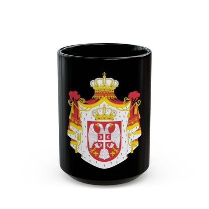 Coat of arms of Serbia (2004-2010) - Black Coffee Mug-15oz-The Sticker Space