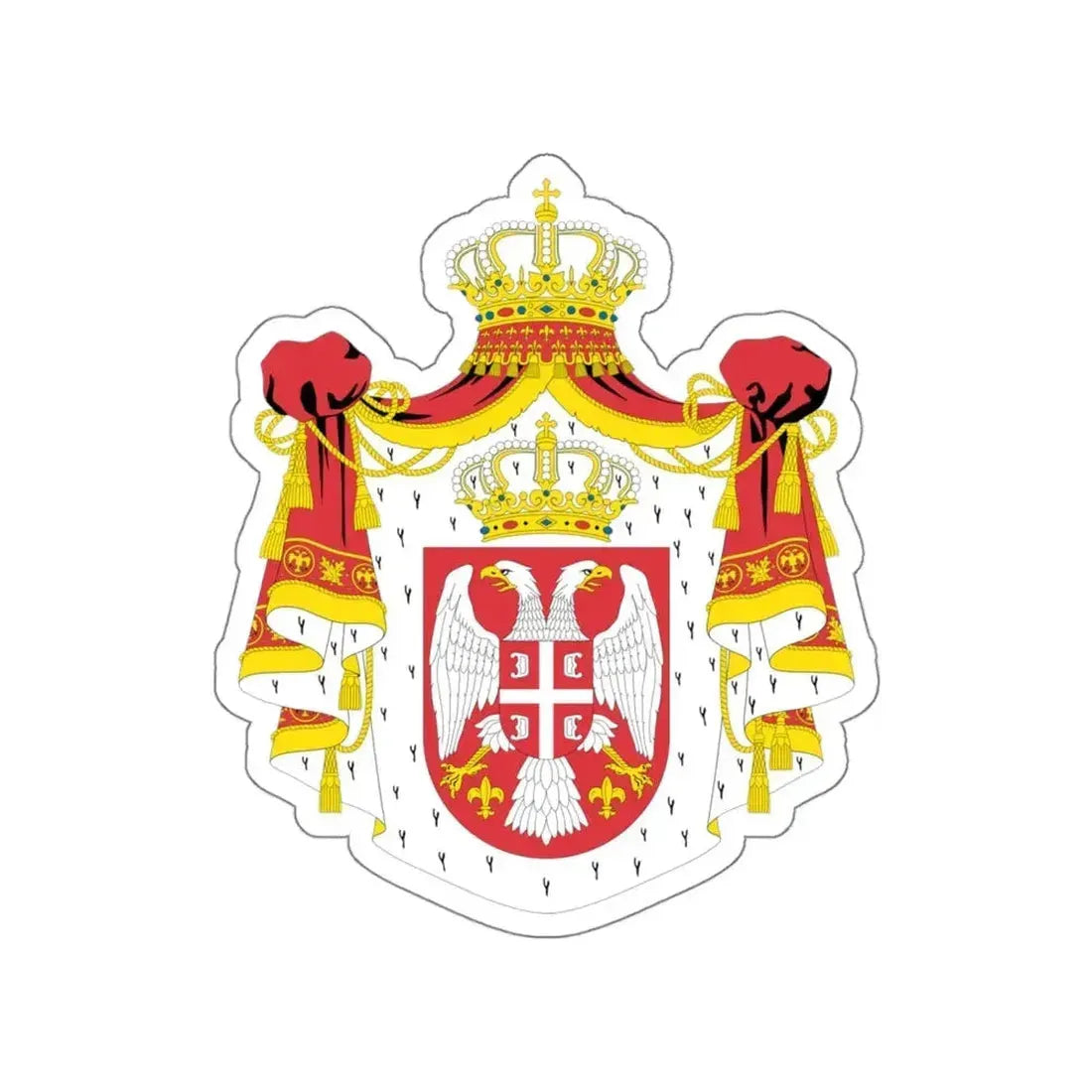Coat of arms of Serbia (2004-2010) STICKER Vinyl Die-Cut Decal 4 Inch - The Sticker Space