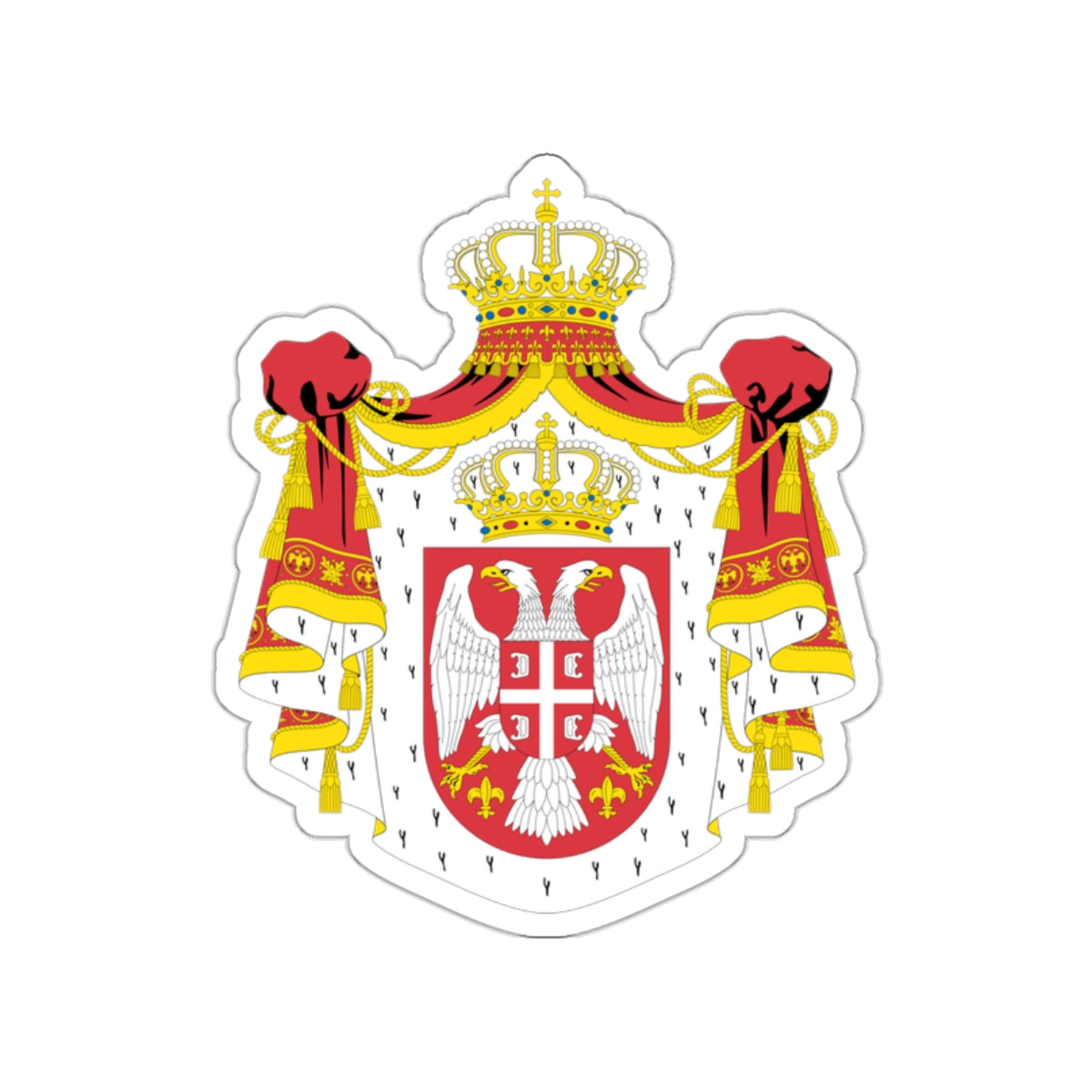 Coat of arms of Serbia (2004-2010) STICKER Vinyl Die-Cut Decal-White-The Sticker Space