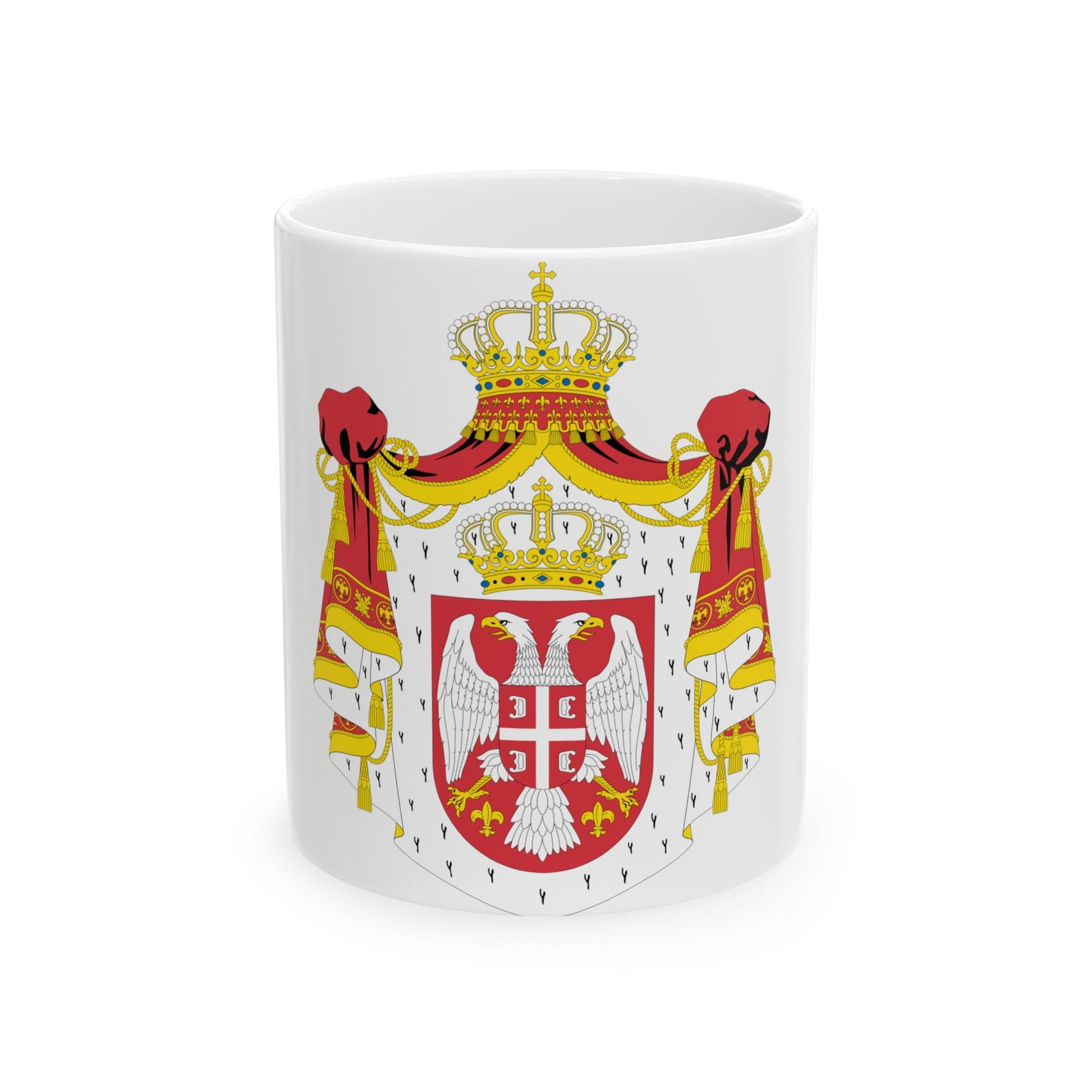 Coat of arms of Serbia (2004-2010) - White Coffee Mug-11oz-The Sticker Space