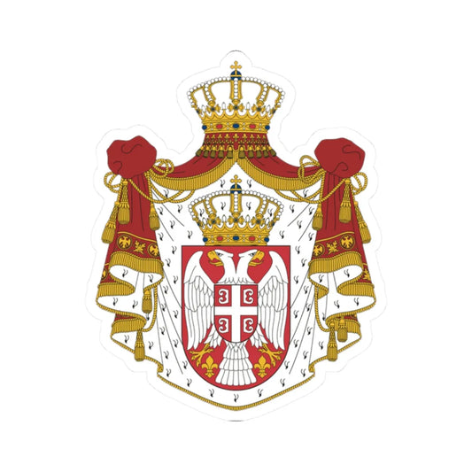 Coat of arms of Serbia (Serbia) (Coat of Arms) STICKER Vinyl Kiss-Cut Decal 2 Inch White - The Sticker Space