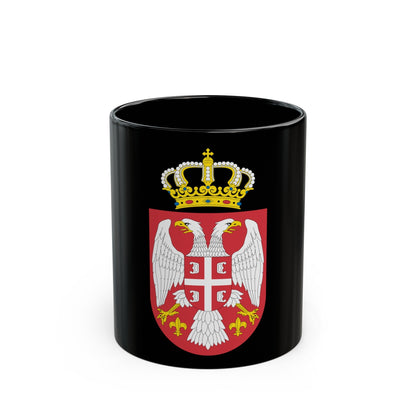 Coat of arms of Serbia small (2004 - 2010) - Black Coffee Mug-11oz-The Sticker Space