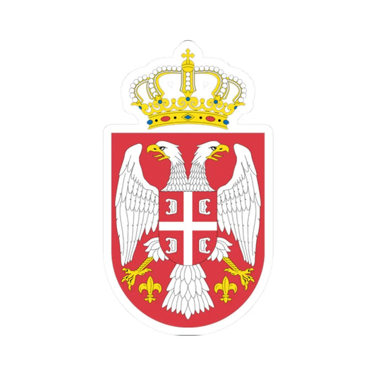 Coat of arms of Serbia small 2004 - 2010 (Serbia) (Coat of Arms) STICKER Vinyl Kiss-Cut Decal 2 Inch White - The Sticker Space