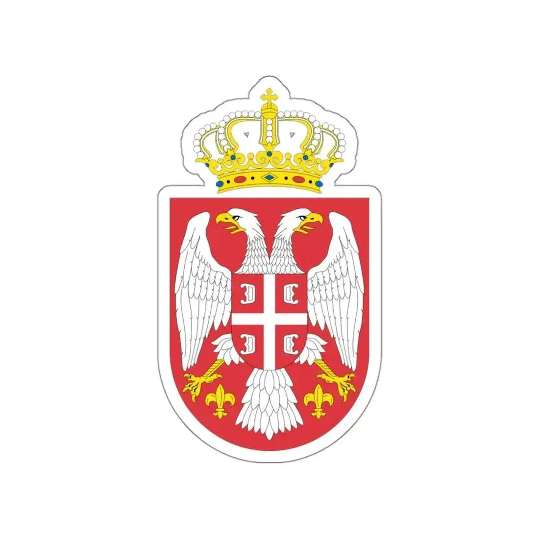 Coat of arms of Serbia small (2004 - 2010) STICKER Vinyl Die-Cut Decal - The Sticker Space