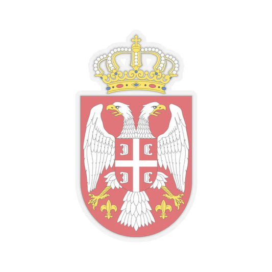 Coat of arms of Serbia small (2004 - 2010) - STICKER Vinyl Kiss-Cut Decal 2 Inch Transparent - The Sticker Space