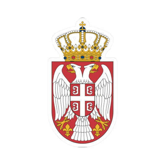 Coat of arms of Serbia small (Serbia) (Coat of Arms) STICKER Vinyl Kiss-Cut Decal 2 Inch White - The Sticker Space