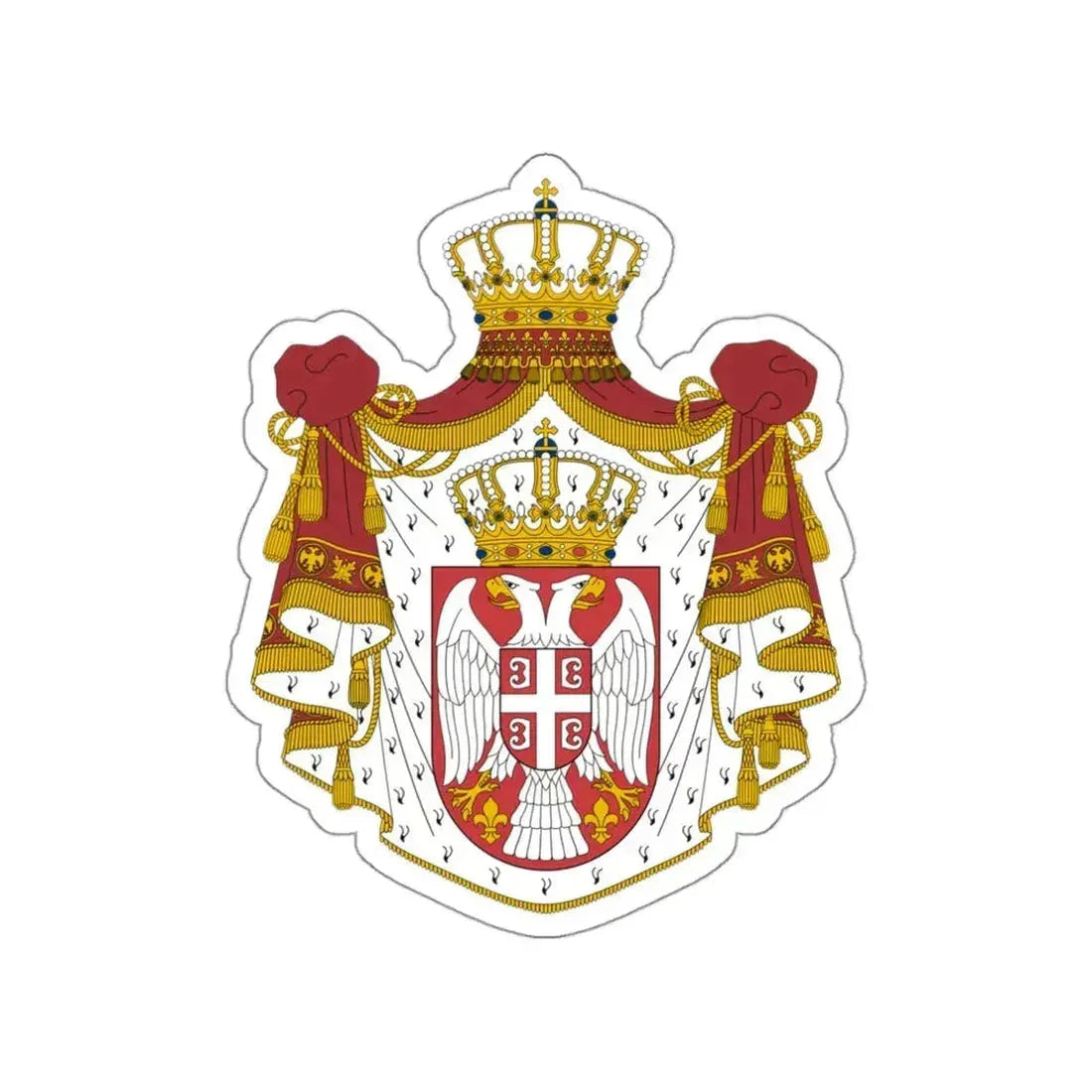Coat of arms of Serbia STICKER Vinyl Die-Cut Decal 3 Inch - The Sticker Space