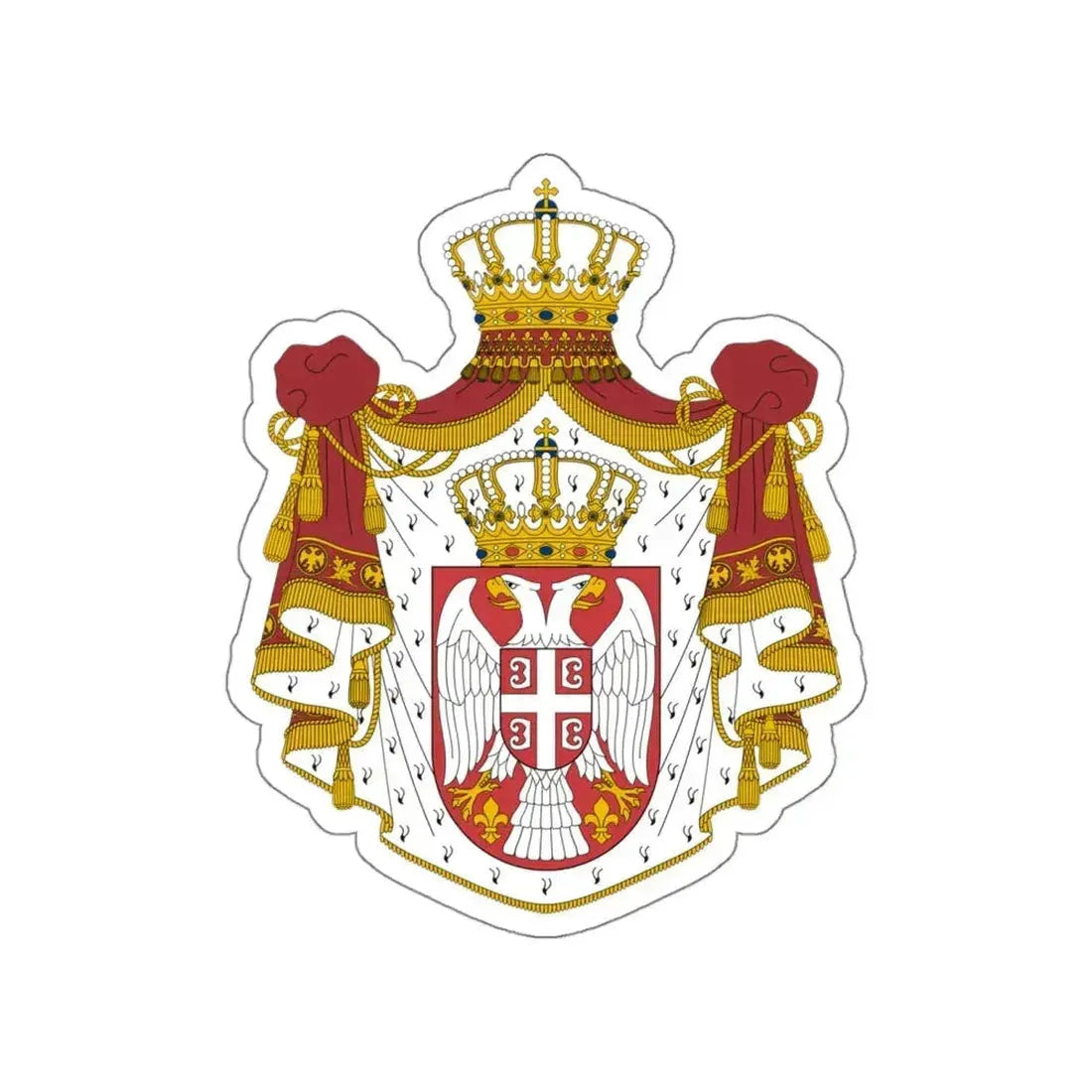 Coat of arms of Serbia STICKER Vinyl Die-Cut Decal 4 Inch - The Sticker Space