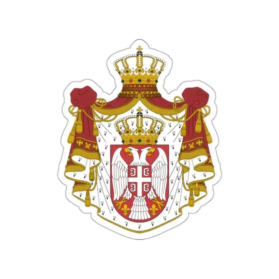 Coat of arms of Serbia STICKER Vinyl Die-Cut Decal - The Sticker Space