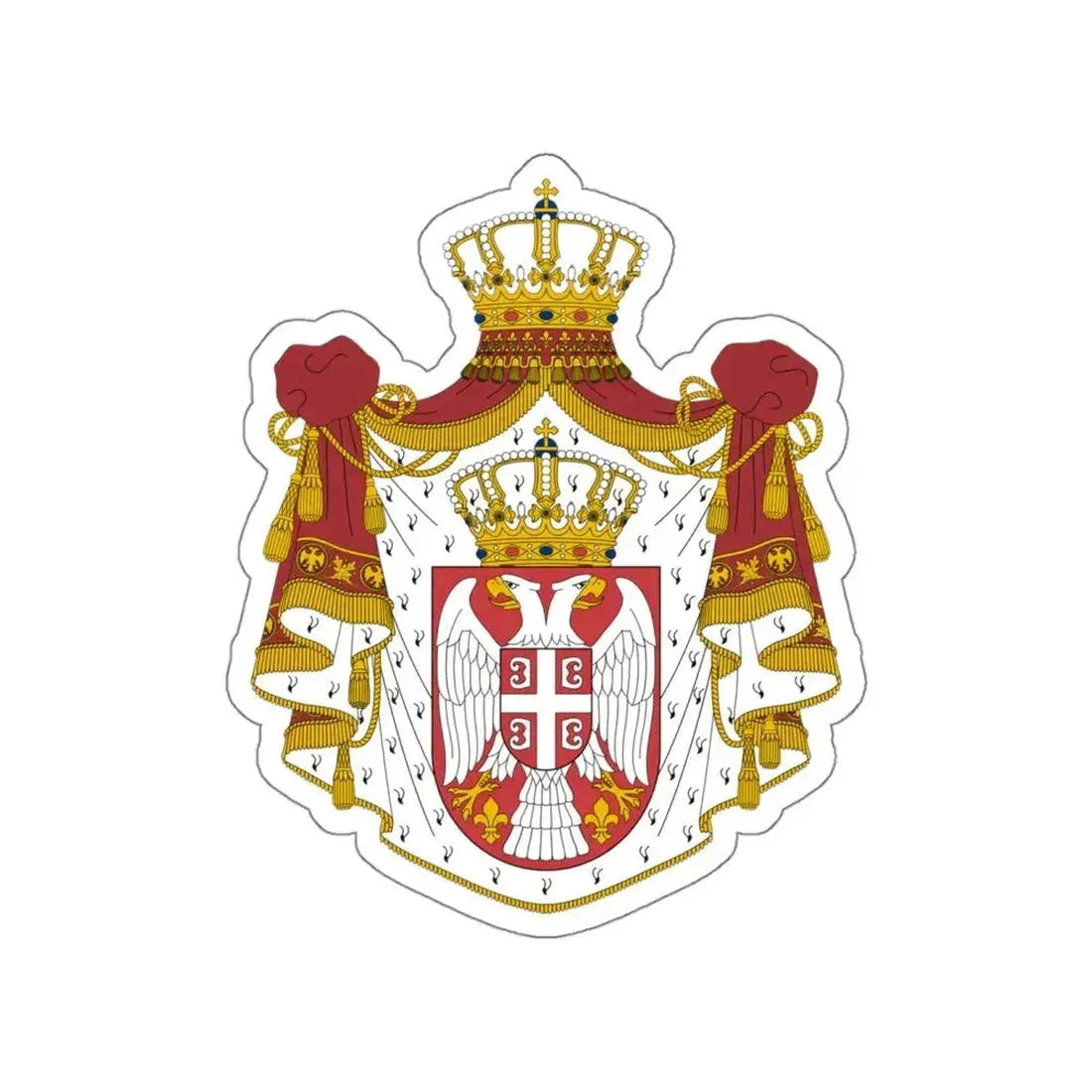 Coat of arms of Serbia STICKER Vinyl Die-Cut Decal - The Sticker Space