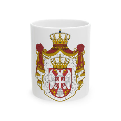 Coat of arms of Serbia - White Coffee Mug-11oz-The Sticker Space