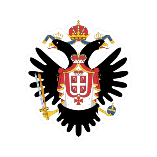 Coat of arms of Serbian Vojvodina (Serbia) (Coat of Arms) STICKER Vinyl Kiss-Cut Decal 2 Inch White - The Sticker Space