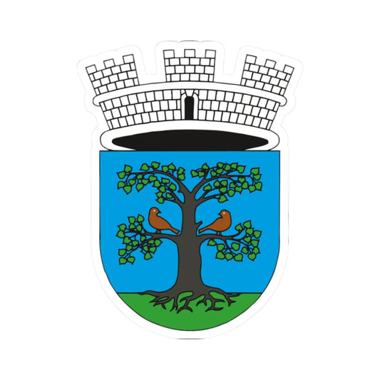 Coat of arms of Sevnica (Slovenia) (Coat of Arms) STICKER Vinyl Kiss-Cut Decal 2 Inch White - The Sticker Space