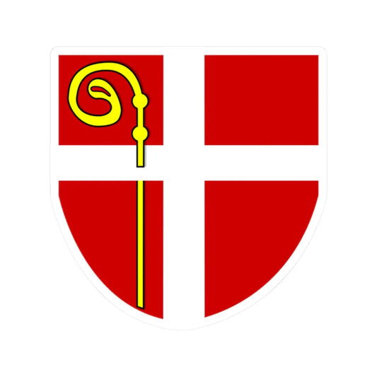 Coat of arms of Sherborne Abbey (England) (Coat of Arms) STICKER Vinyl Kiss-Cut Decal 2 Inch White - The Sticker Space