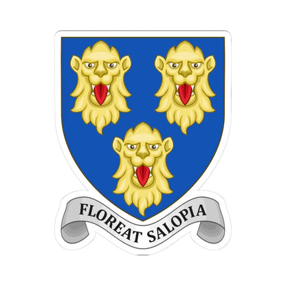 Coat of arms of Shrewsbury (England) (Coat of Arms) STICKER Vinyl Kiss-Cut Decal 3 Inch White - The Sticker Space