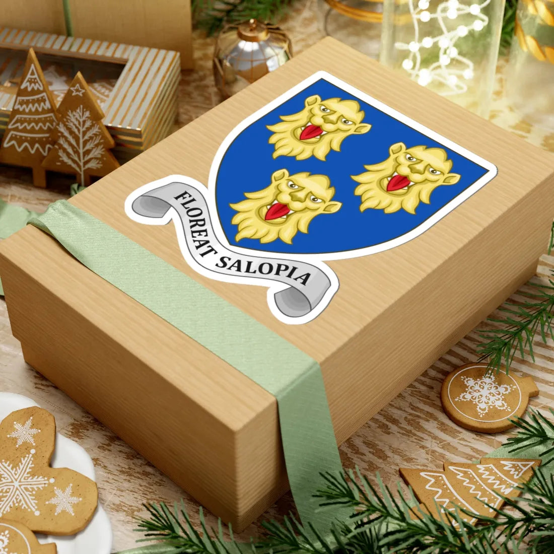 Coat of arms of Shrewsbury (England) (Coat of Arms) STICKER Vinyl Kiss-Cut Decal - The Sticker Space