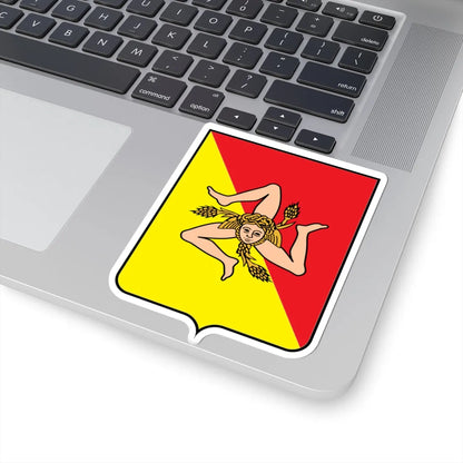 Coat of arms of Sicily (Italy) (Coat of Arms) STICKER Vinyl Kiss-Cut Decal - The Sticker Space
