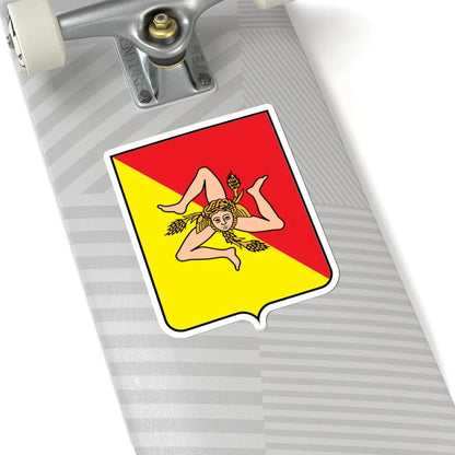 Coat of arms of Sicily (Italy) (Coat of Arms) STICKER Vinyl Kiss-Cut Decal - The Sticker Space