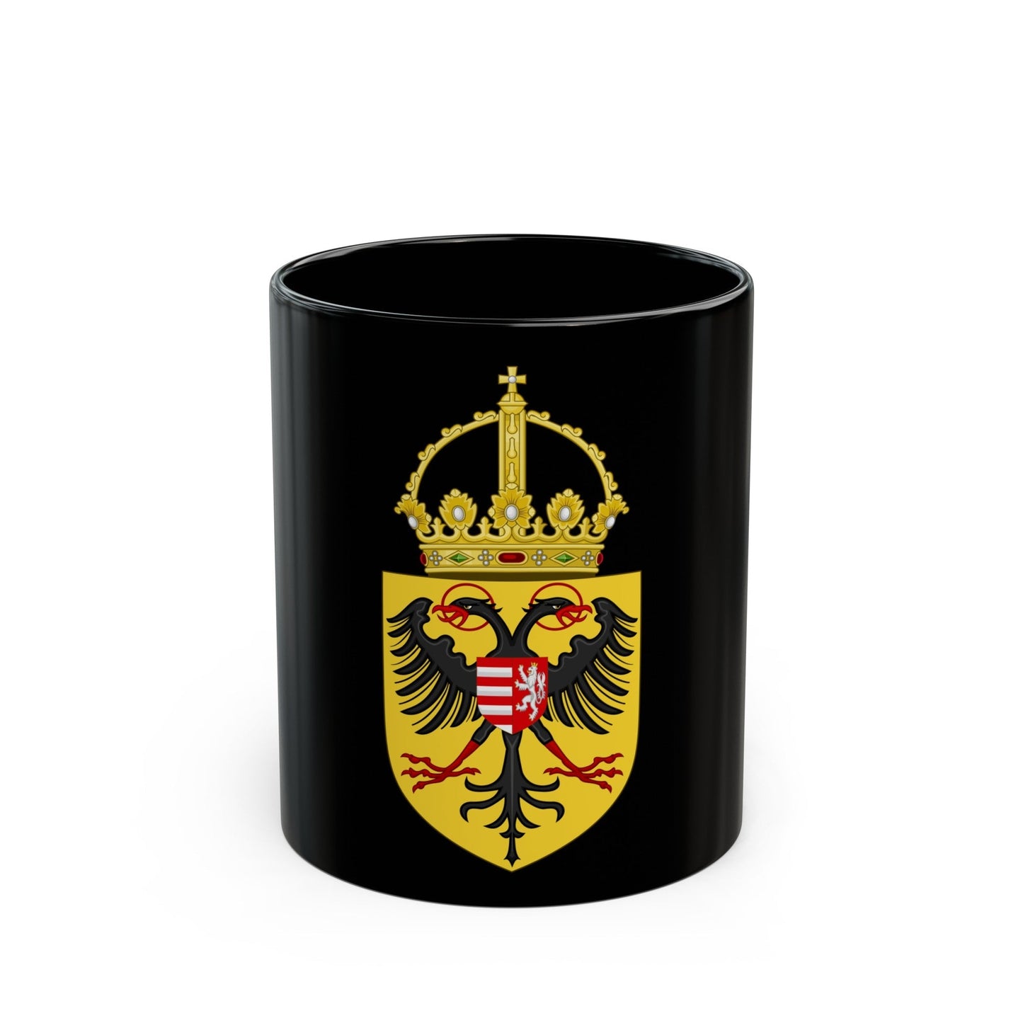 Coat of arms of Sigismund, Holy Roman Emperor - Black Coffee Mug-11oz-The Sticker Space