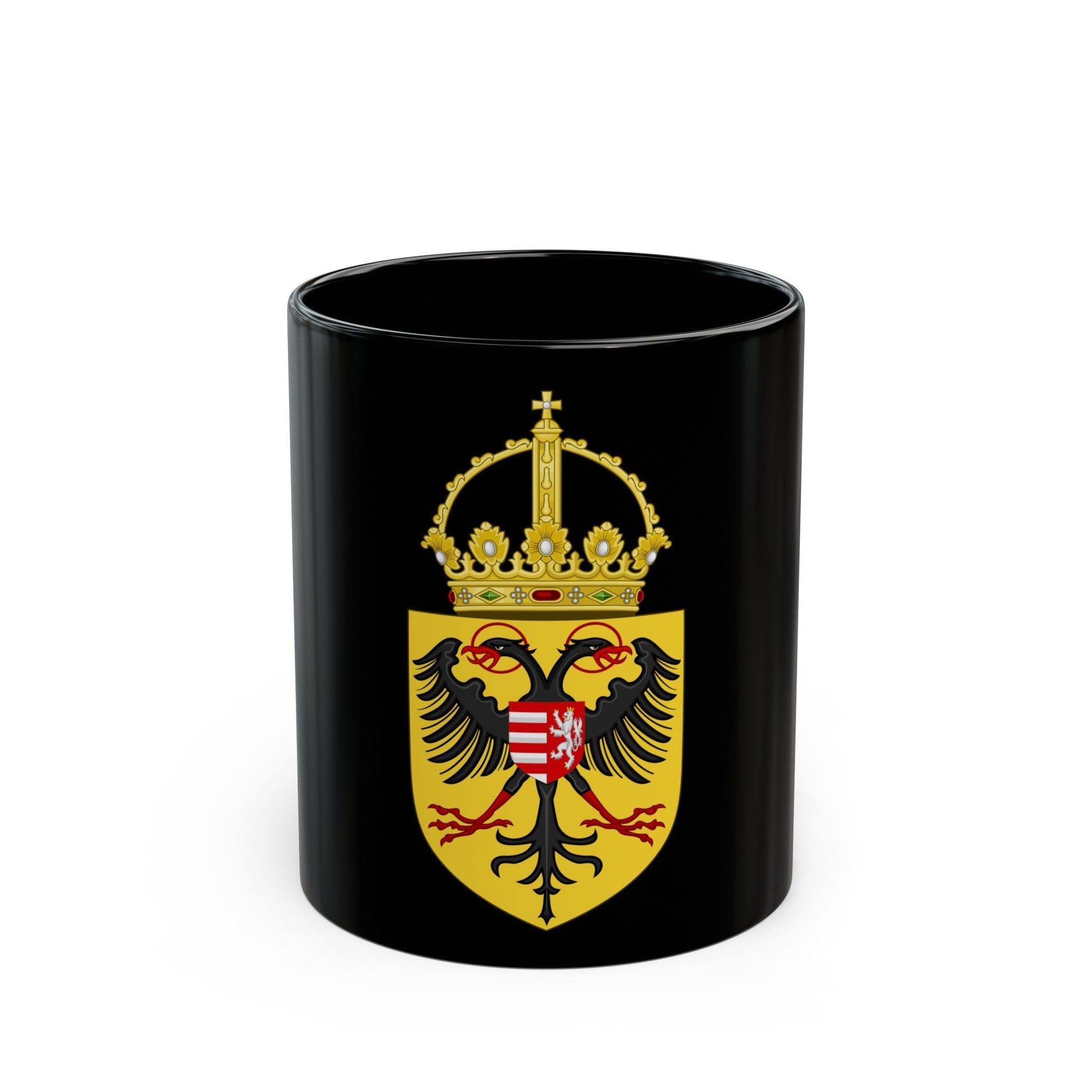 Coat of arms of Sigismund, Holy Roman Emperor - Black Coffee Mug-11oz-The Sticker Space