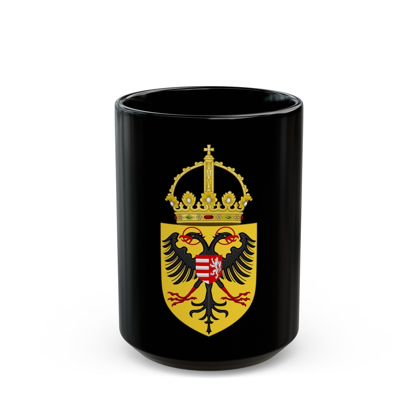 Coat of arms of Sigismund, Holy Roman Emperor - Black Coffee Mug-15oz-The Sticker Space