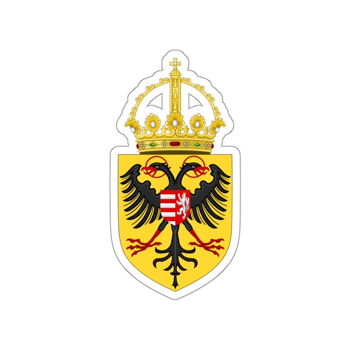 Coat of arms of Sigismund, Holy Roman Emperor STICKER Vinyl Die-Cut Decal-White-The Sticker Space