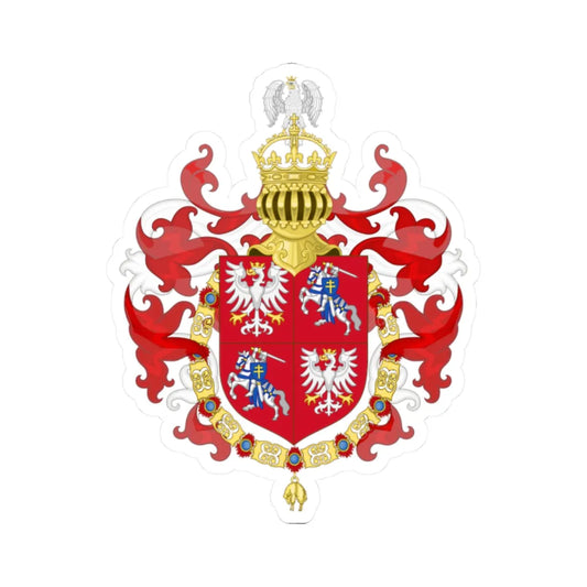 Coat of Arms of Sigismund I of Poland Order of the Golden Fleece (Austria) (Coat of Arms) STICKER Vinyl Kiss-Cut Decal 2 Inch White - The Sticker Space