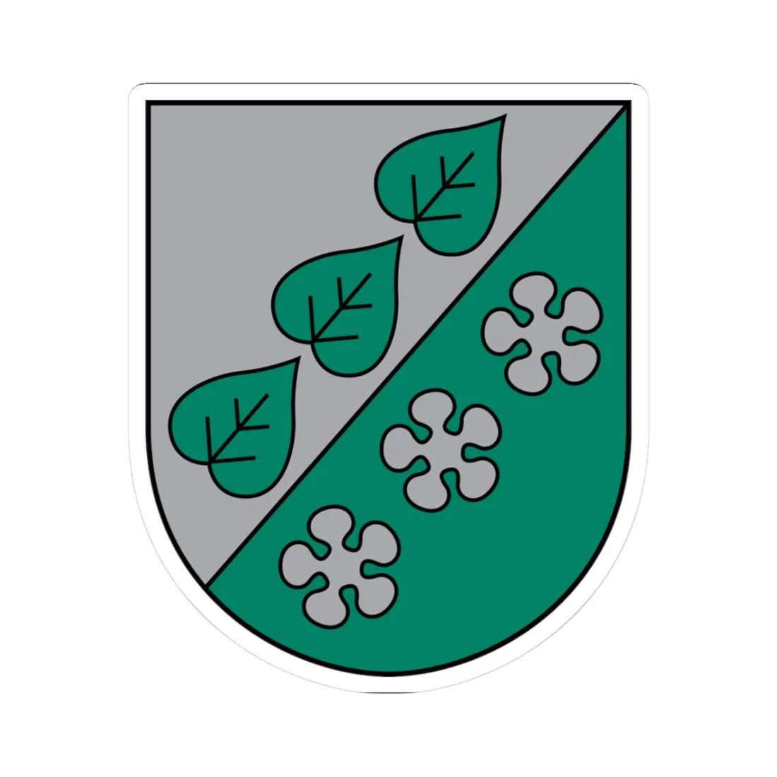 Coat of Arms of Sigulda (Latvia) (Coat of Arms) STICKER Vinyl Kiss-Cut Decal 3 Inch White - The Sticker Space