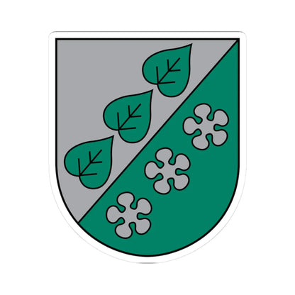 Coat of Arms of Sigulda (Latvia) (Coat of Arms) STICKER Vinyl Kiss-Cut Decal 3 Inch White - The Sticker Space
