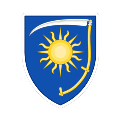 Coat of arms of Sindal (Denmark) (Coat of Arms) STICKER Vinyl Kiss-Cut Decal 4 Inch White - The Sticker Space