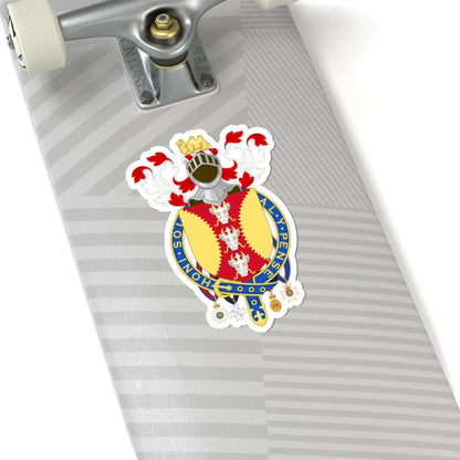 Coat of Arms of Sir David Brewer (Spain) (Coat of Arms) STICKER Vinyl Kiss-Cut Decal - The Sticker Space