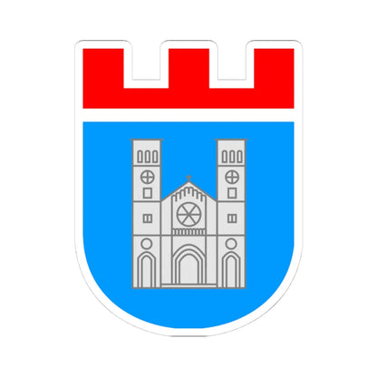 Coat of Arms of Siroki Brijeg (Bosnia and Herzegovina) (Coat of Arms) STICKER Vinyl Kiss-Cut Decal 4 Inch White - The Sticker Space